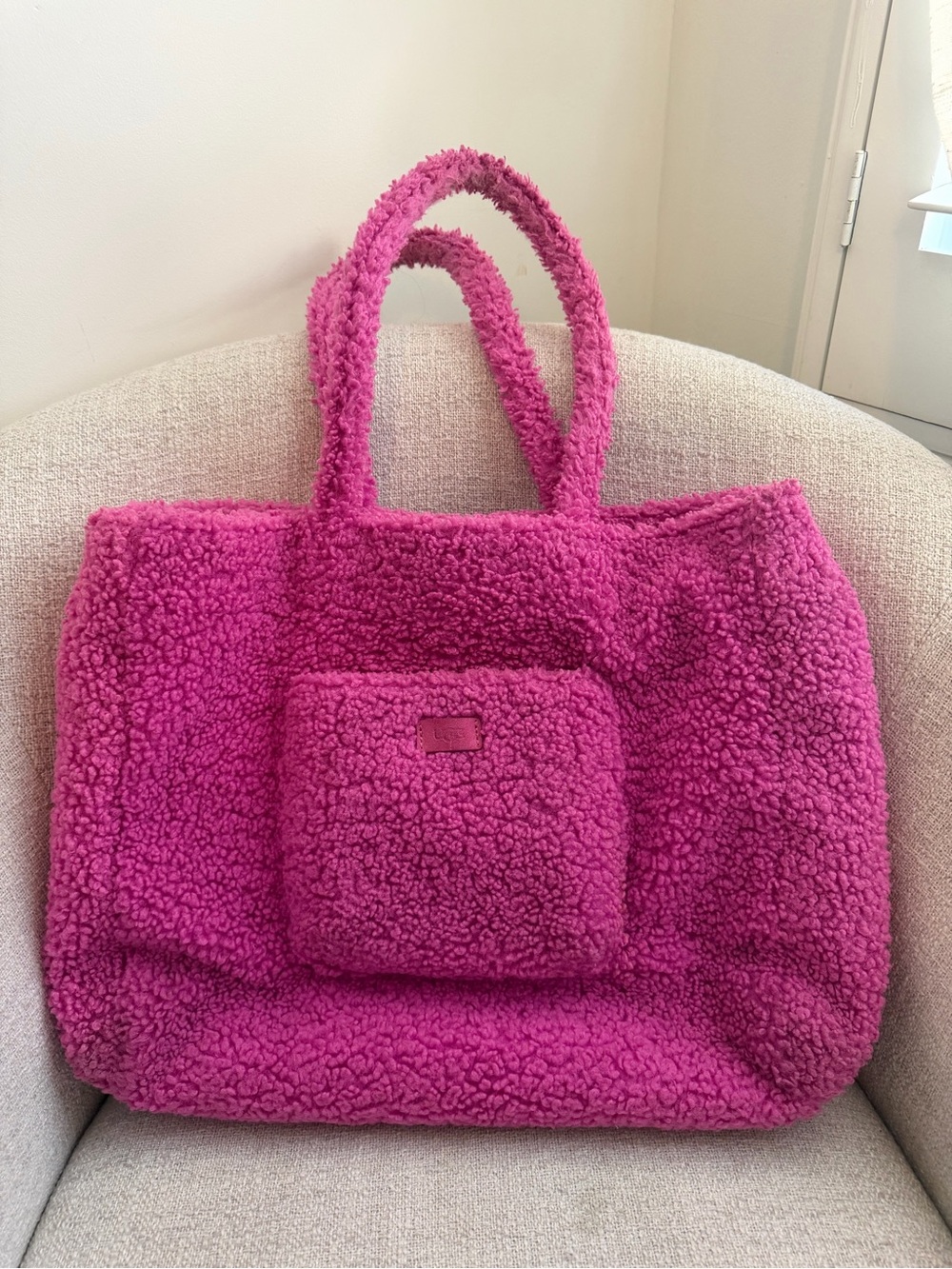 UGG Fuchsia Sherpa Tote Bag